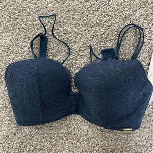 Elegant Lace Navy Blue Bra- Ajour Intimates